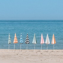 코마스나인 대형 파라솔 캠핑 카페 정원 펜션 루프탑 야외파라솔 8type, 스트라이프/오렌지