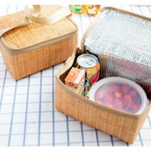 접이식 피크닉 바스켓 모양 도시락 이유식 가방 나들이 소프트 쿨러 백 보온 보냉 아이스 박스 캠핑