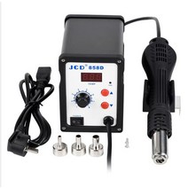 납땜기 jcd soldering station hot air gun 858d 220v 110v 700w bga rework smd smt 용접 수리 도구 heat gun de, 858일, 110v EU 플러그