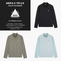 네파 남성용 한여름까지! 긴팔이지만 냉감! 자외선차단! 더위걱정끝! 자가드 긴팔 집업 티셔츠 7I35409