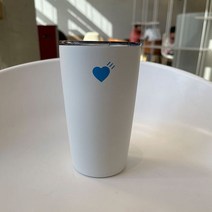 블루보틀 텀블러 머그컵 보냉 보온 커뮤니티컵 뚜껑있는 트래블 하트 350ml 500ml, 0112oz(350ML)