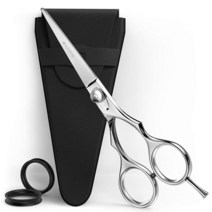 Suvorna Razceo e200 16.5cm(6.5인치) 일본 스테인리스 스틸 전문 이발소 샤프 면도날 헤어 커팅 가위 미세 조절 나사 포함 미용 가위 남성 여성 살롱 및