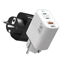 UM2 접지플러그 79PDGAN PD65W C타입 PD PPS 3포트 고속충전기 아이폰 아이패드프로 맥북 노트북충전, 1개, 화이트+C타입케이블사은품