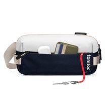 [tomtoc] 바디 가방 남성 원 숄더백 대각선 가방 작은 발수 경량 미니 숄더 가방 iPad mini Nintendo Switch OLED 대응 데일리 유스 아웃도어 짐 사이클링 여행지 통근 네이비