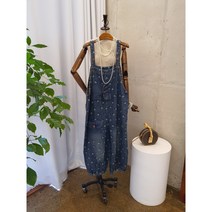 [디즈니정품 무배] 표정 미키 빈티지 워싱 포켓 멜빵 데님 점프슈트