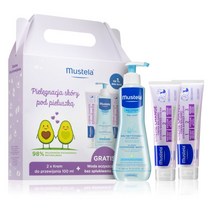 무스텔라 베베 기프트 세트 포 키즈 - 클린징 워터 300 ml + Diaper R 크림 2 x 100, Gift Set for Kids