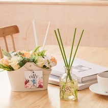 [올리디퓨저] 꽃바구니 디퓨저 120ml 옐로우, 01. 그린로즈(베이)