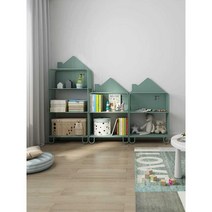 북선반 집모양 그림책 수납장 벽선반 벽장식장 북타워, 핑크(3단)