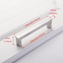거울화장대 콘솔 엔틱 수납화장대 Square Handles for Cabinets and Drawers Dressing Table Stainless Ste, 27 S224mm-236mm