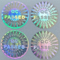 홀로그램 보안 라벨 스티커 100개 VOID 흔적 박스 씰 제거 방지 마스킹 테이프, 품질 관리 2x2cm 100개입