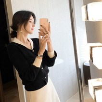 악녀일기 [악녀일기]숄카라 진주 니트