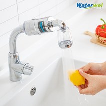 워터웰 주방 싱크대 정수샤워기 붉은수돗물 필터 자바라용 PF-100, 1개