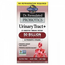 프로바이오틱스 500억 락토바실러스 람노서스 비타민D 유산균 먹이 프리바이오틱스 같이 Urinary tract 60캡슐 가든오브라이프 글루텐프리 식물성 유제품무함유