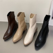 뾰족코 웨스턴 숏 앵클 부츠 여성 첼시 앵글부츠