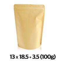 [이지포장] 크라프트 지퍼스탠드 100g, 50매
