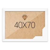보석십자수 패브릭형 액자 40x70 고급형 우드 화이트 (아크릴 보호필름-스티커판 포함), 단품