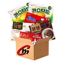 cm전용 박스 41번 대용량 파이 5종 모음 합6개 (롯데카스타드2개+오리온초코파이1개+몽쉘생크림1개+몽쉘카카오1개+오예스1개), 1세트