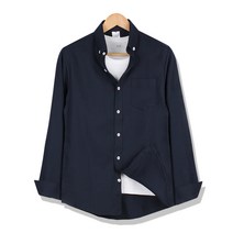 오마보이 남성용 플레인 칼라 포인트 무지 남방
