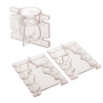 2pcs 분할 유형 3d 사랑 심장 + 촛불 비누 diy에 대 한 토끼 플라스틱 금형, 설명한대로, 명확한, 설명한대로