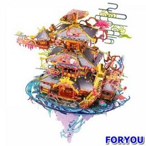 ForU565 피스 메탈퍼즐 월하신선의 집 키덜트 어른들의장난감 3D퍼즐 3D메탈퍼즐
