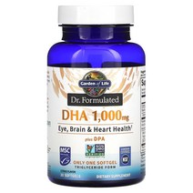 가든오브라이프 닥터 포뮬라ted DHA plus DPA 시트러스 1000mg 소프트젤 30개