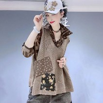 여성조끼베스트 루즈핏 브이넥 포켓 캐주얼 봄조끼 빅사이즈
