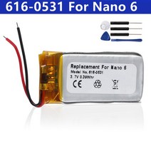 아이팟 나노용 정품 배터리 1 2 3 4 5 6 7 2 세대 3 무료 도구, 한개옵션1, 06 616-0531 For Nano 6