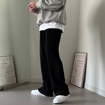 치트키 플루 와이드드롭 플리츠 팬츠