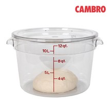 캠브로 투명한 원형 빵발효통 (11.4L/17.2L/20.8L), 투명뚜껑(RFSCWC12)
