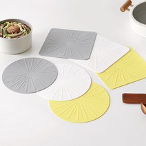 [네이쳐리빙] (국내생산)릴리브 실리콘 인덕션 보호매트(중), 원형/그레이