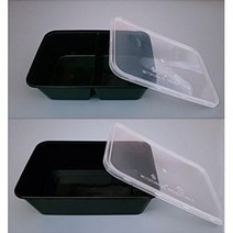 피크닉하우스 내열블랙 일회용 도시락 세트, 5세트