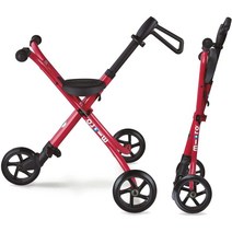 마이크로 트라이크 XL 접이식 초경량 휴대용 쇼핑 루비 레드 킥보드 세발자전거