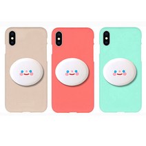 LG Q92 Q920 아보카도 초코비 스마트 그립 톡 핸드폰 케이스