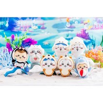 치이카와 마켓 수족관 시리즈 하치와레 쿠리만쥬 우사기 모몽가 7종 봉제 애착 인형, 클리오네모몽가