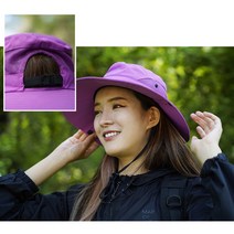 [가을 단풍 등산 모자] 라이반 여성 메쉬 햇빛가리개 자외선 차단 여행 경량 통기성 챙 사파리 버킷 햇 모자