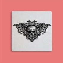 기타 바보사랑[디자인바운스]skull_019 으스스 해골그림 우드컬러링 DIY 우드캔버스 145x145