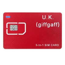 Giffgaff UK 인터넷 sim 카드 선불 Sim 영국 무제한 데이터 유럽, 58일 50g 5세 이상