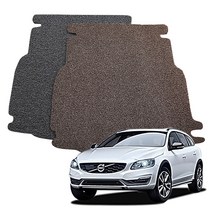 카마루 볼보 V40 V60 V70 V90 전차종 코일&가죽 트렁크매트 개선형 신제품, 가죽트렁크매트(브라운), 볼보- V60 / V60크로스컨트리(10~현재)