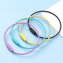 컬러 와이어링 10P 비즈 아크릴 키링 만들기 부자재, 2-와이어링10p-블랙, 1개