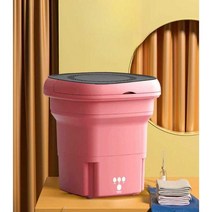 미니탈수기 여행용 접이식 짤순이 의류 기숙사 사우나, 상세 페이지 참고, (그린) 살균+세척+배수+탈수+타이머