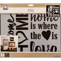 FolkArt Welcome Home 스텐실도안, 1개