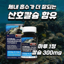 산호칼슘 마그네슘 아연 비타민D 1450mg x 90정, 9개월분