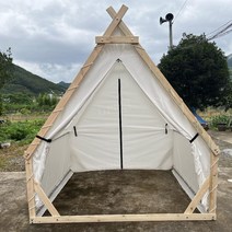 나무 글램핑텐트 대형 쉘터 돔 야외 캠핑 오두막 감성 삼각, 3x2