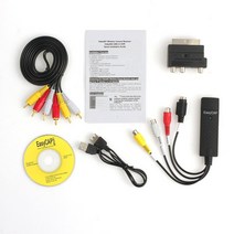 캡쳐보드 캡쳐 보드 HDMI캡쳐보드 usb캡쳐보드 외장 방송용 영상편집 투컴 USB2.0 vhs to dvd 변환기 아날로그 비디오를 디지털 형식으로 변환 오디오 비디오 dvd, One Color, One Size