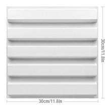 집 벽 혁신 기하학 3d 벽 패널 비 자체 접착 3d 벽 스티커 아트 세라믹 타일 벽지 룸 욕실 천장, 밝은 흰색 - 1개, l