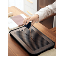 대나무 차판 다기 트레이 퇴수기 쟁반 다판 인테리어, 봄선망 티트레이 화이트 36×24cm