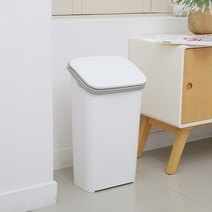 허브 원터치 다용도 휴지통 20L, 화이트, 1개