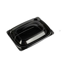 반찬 샐러드 용기 검정 DS-201, 10개, 50개입