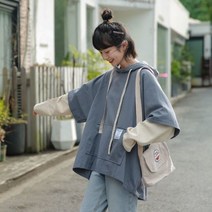 여자 후드티 긴팔 일본 스타일 학생 커플 트렌드 캐주얼 봄 가을 스웨터