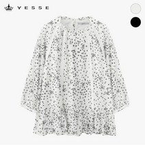 예쎄 (예쎄) 레이스 패치 뒤트임 블라우스(YS05BL05M)